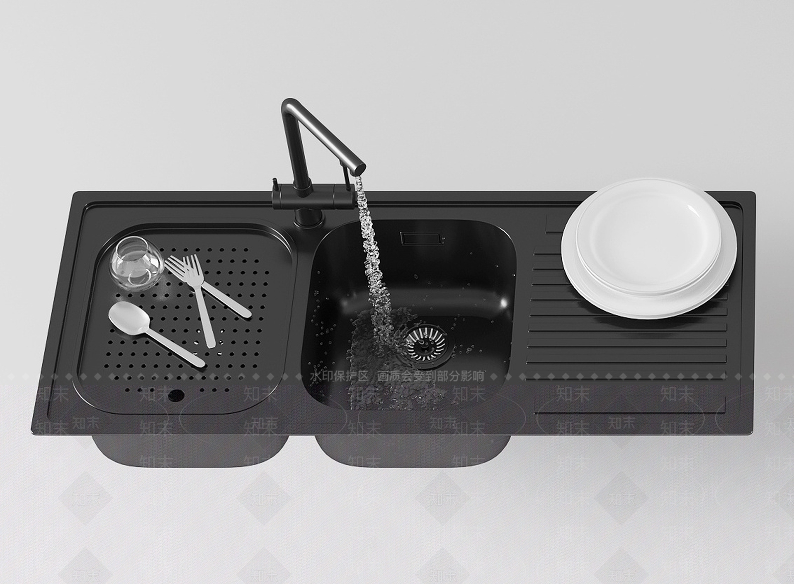 现代水槽3D模型下载【ID:291033325】