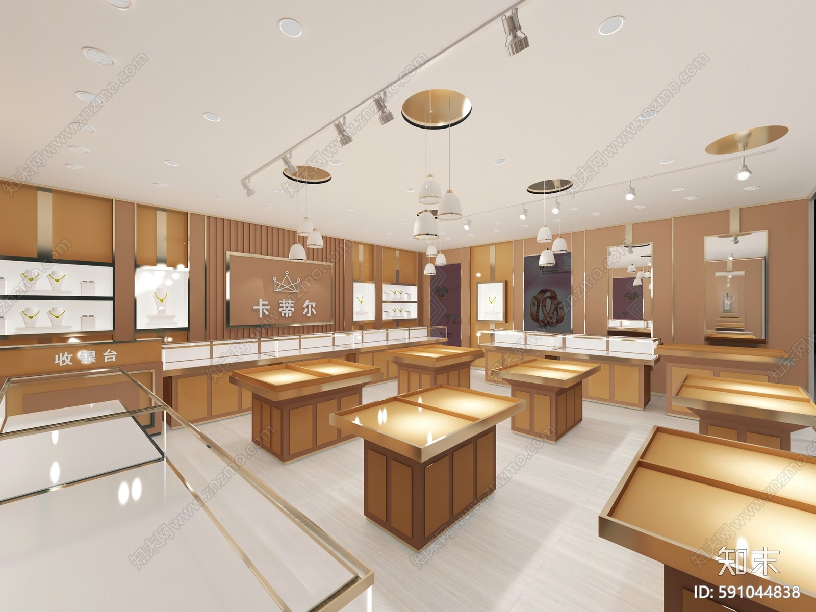 新中式珠宝店3D模型下载【ID:591044838】