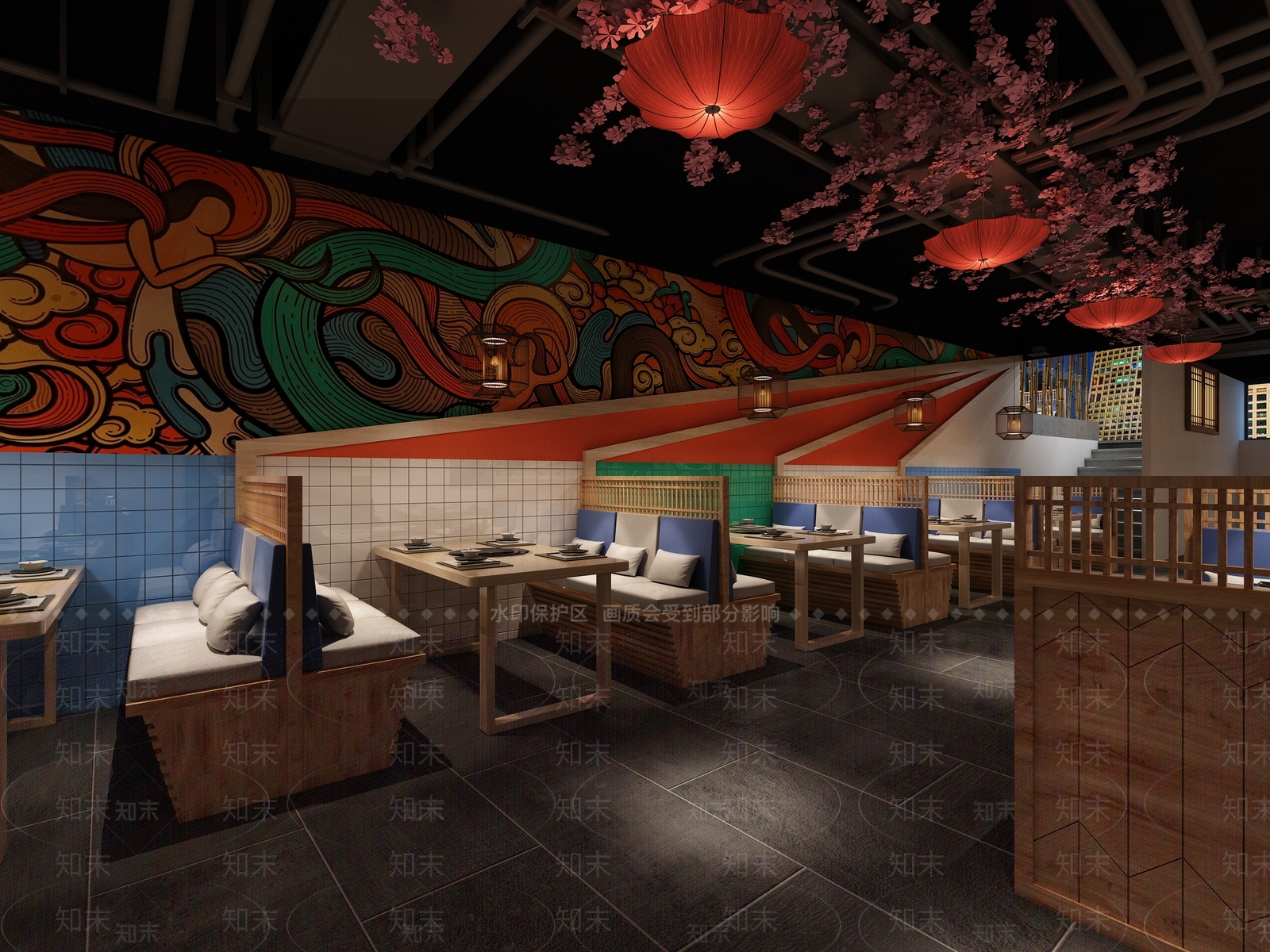 日式火锅店3D模型下载【ID:391048227】