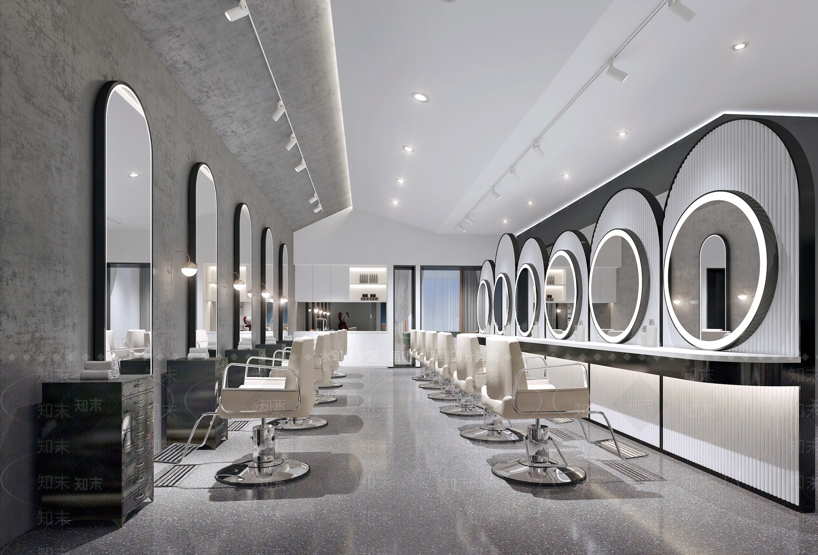现代美发店3D模型下载【ID:991106586】