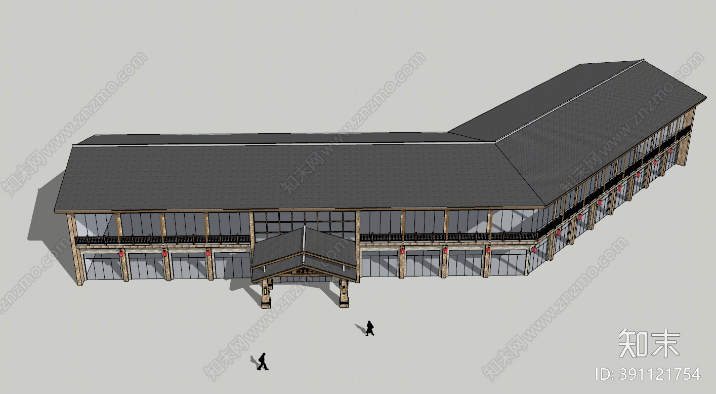 新中式小公建SU模型下载【ID:391121754】