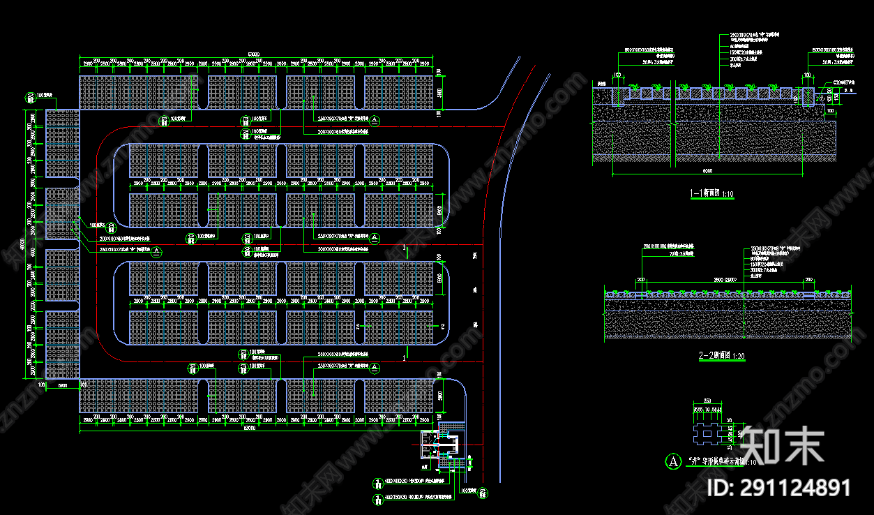 停车场施工图下载【ID:291124891】