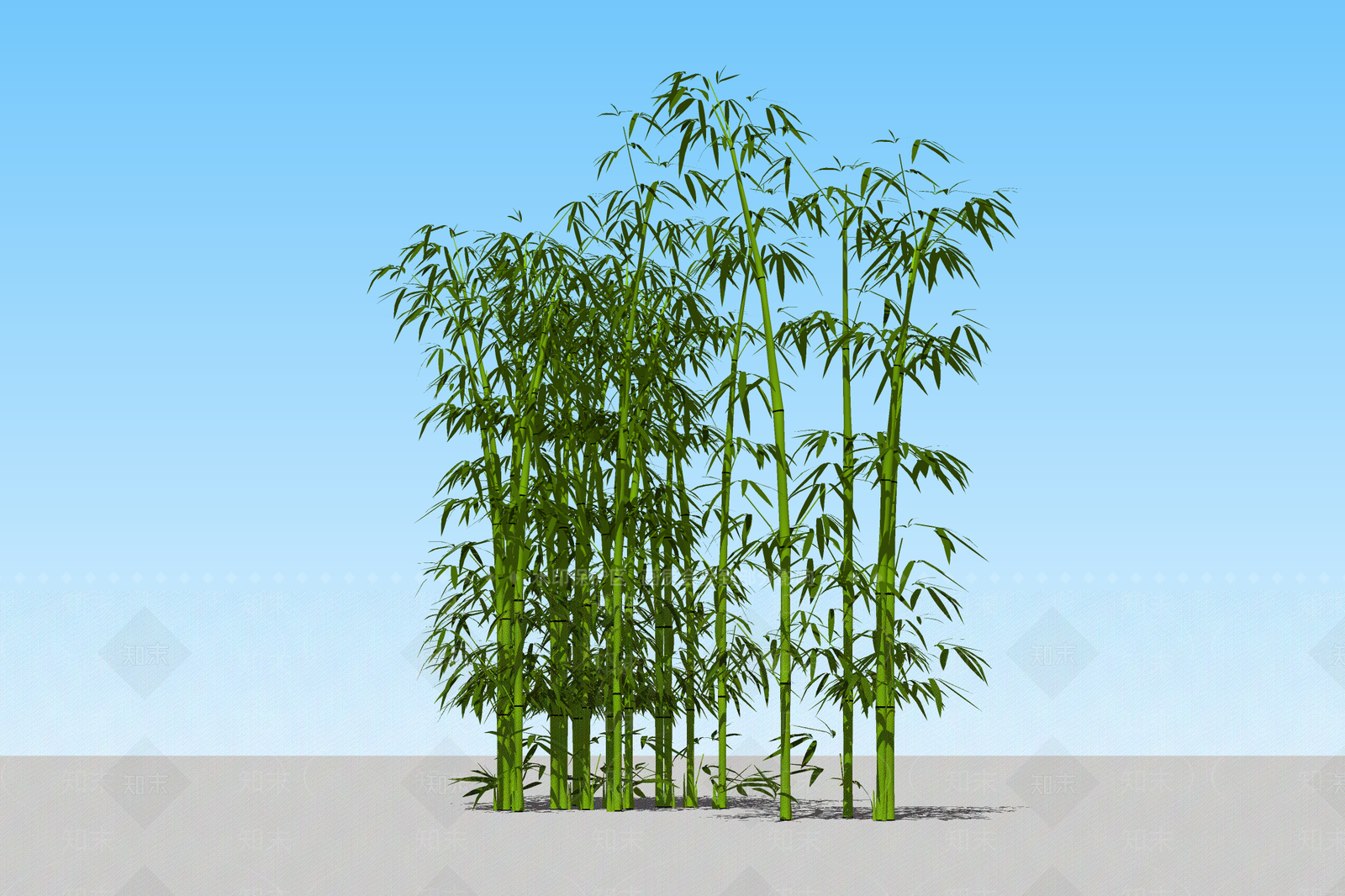 现代竹子SU模型下载【ID:191130751】
