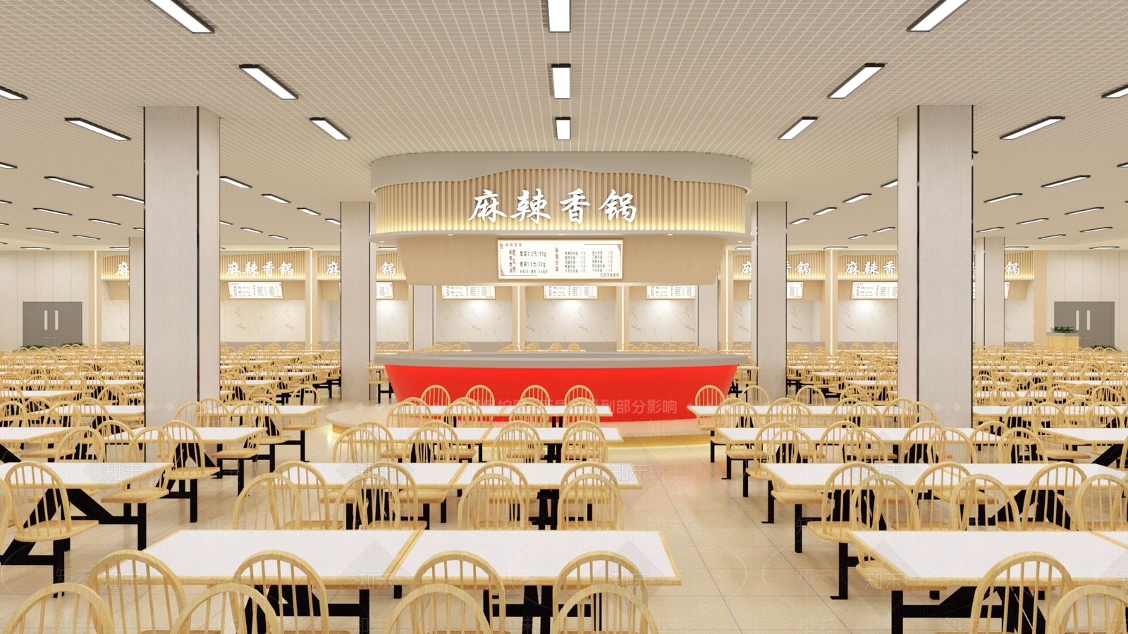 现代食堂SU模型下载【ID:991148703】