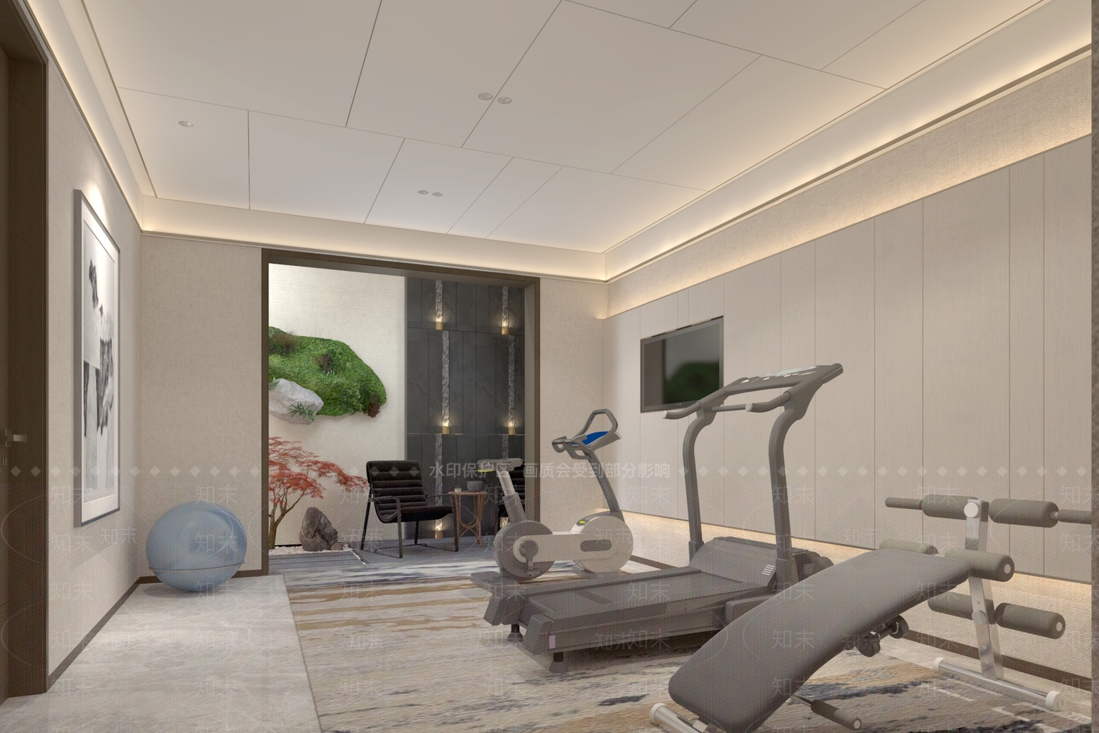 现代健身房3D模型下载【ID:991166913】