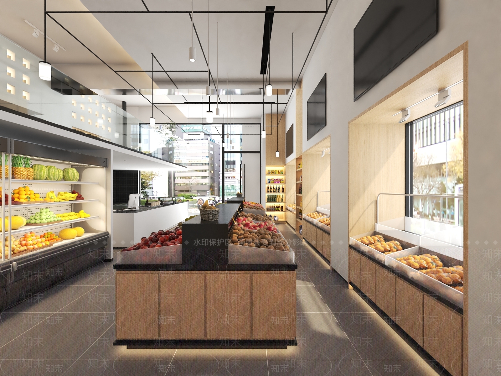 现代水果店3D模型下载【ID:691170399】