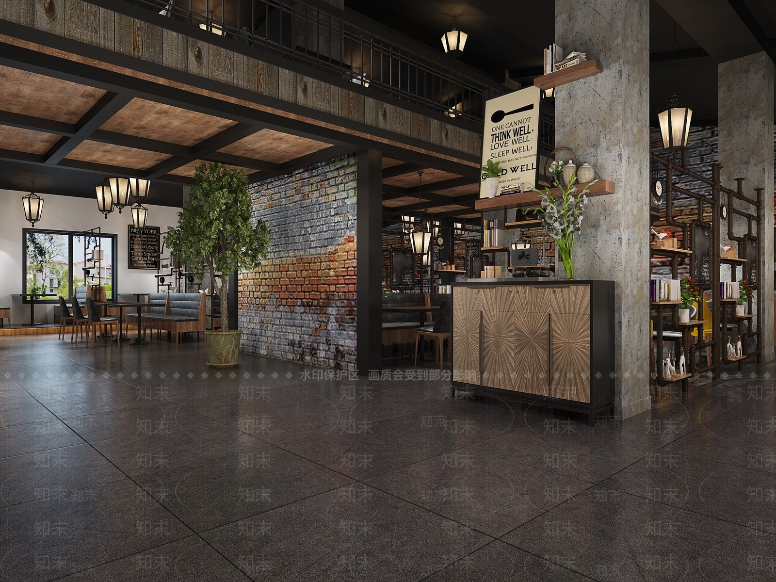 工业风火锅店3D模型下载【ID:391215207】