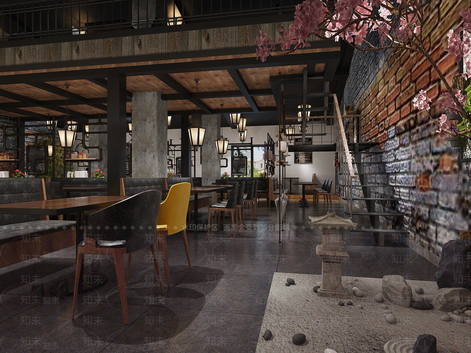 工业风火锅店3D模型下载【ID:391215207】