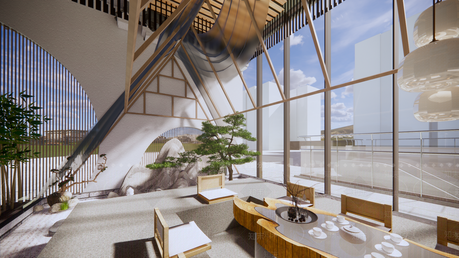 现代风格地产城市展厅SU模型下载【ID:291216902】