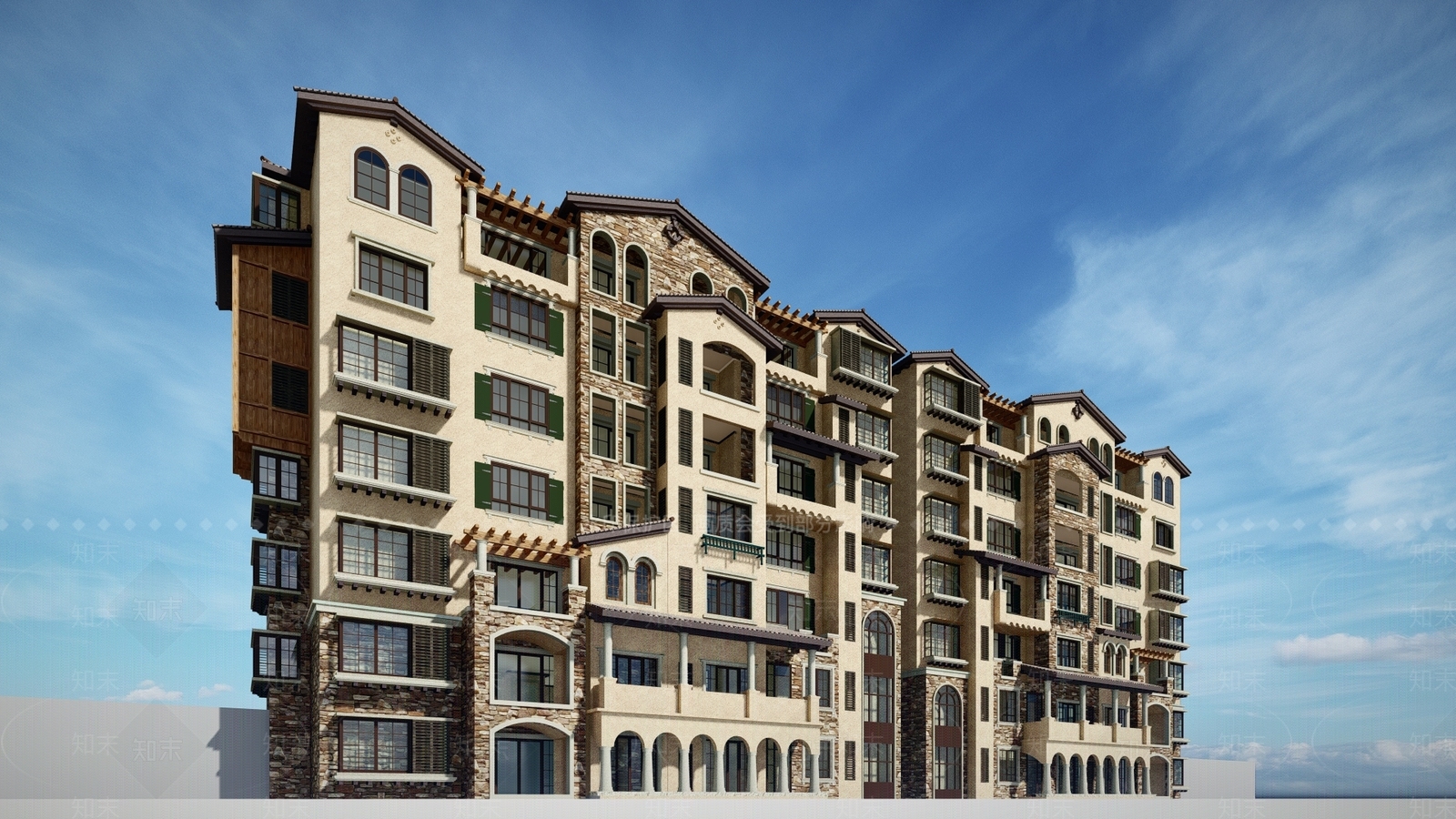 古典多层住宅SU模型下载【ID:291216683】