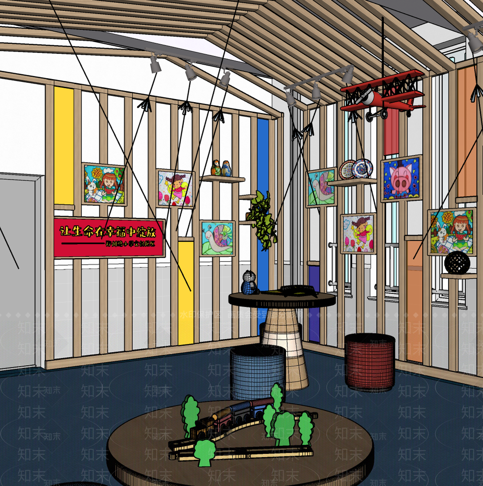现代文创展厅SU模型下载【ID:791219380】
