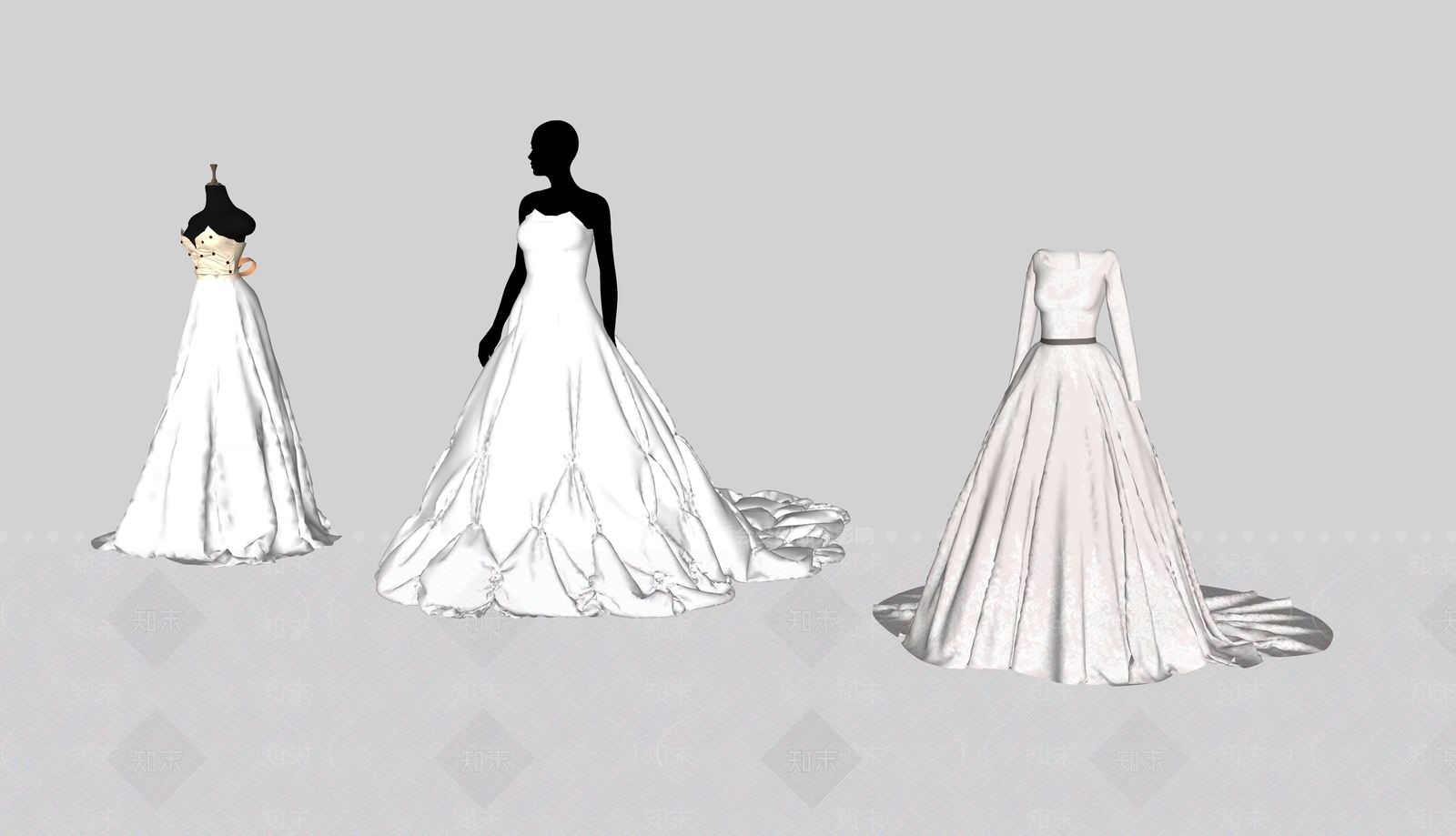 现代服装SU模型下载【ID:991232750】