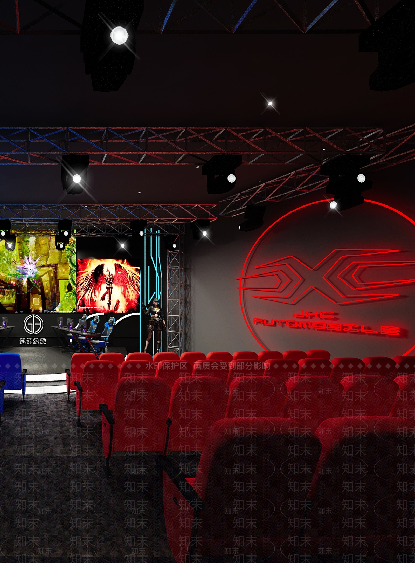 现代游戏竞技大厅3D模型下载【ID:991244245】