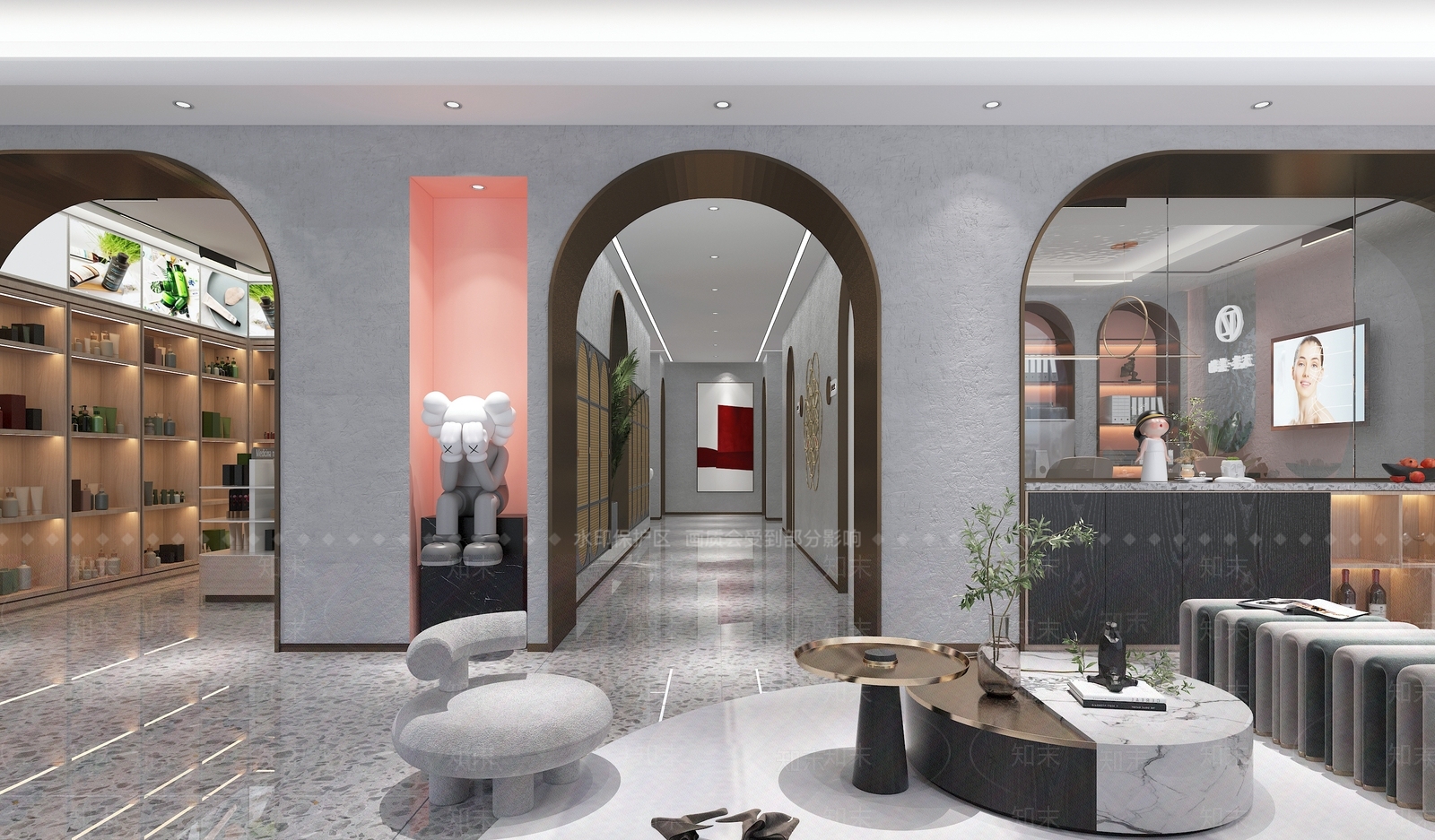 现代风格美容院3D模型下载【ID:991243591】