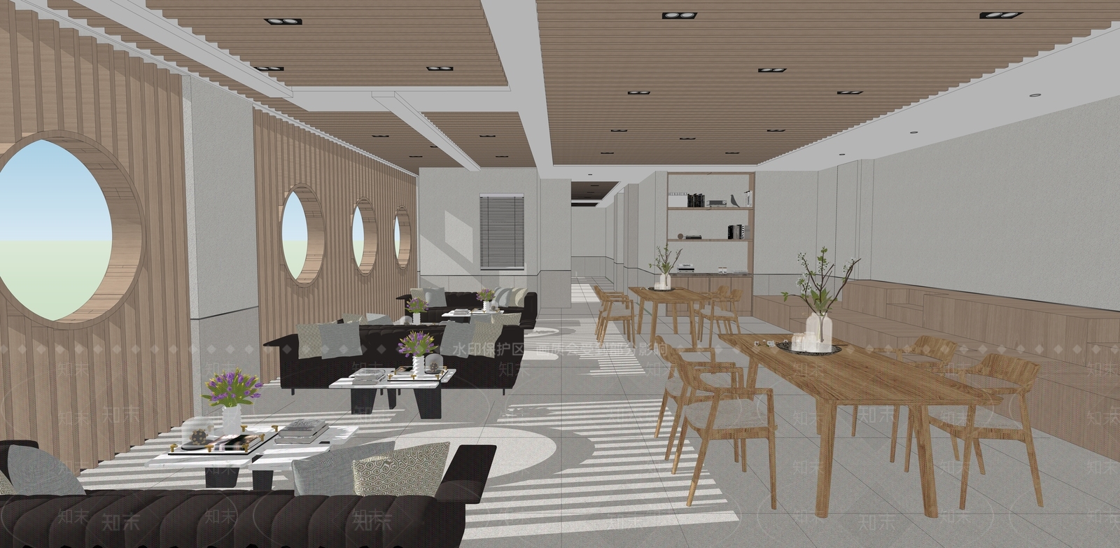 现代文化空间SU模型下载【ID:991425481】