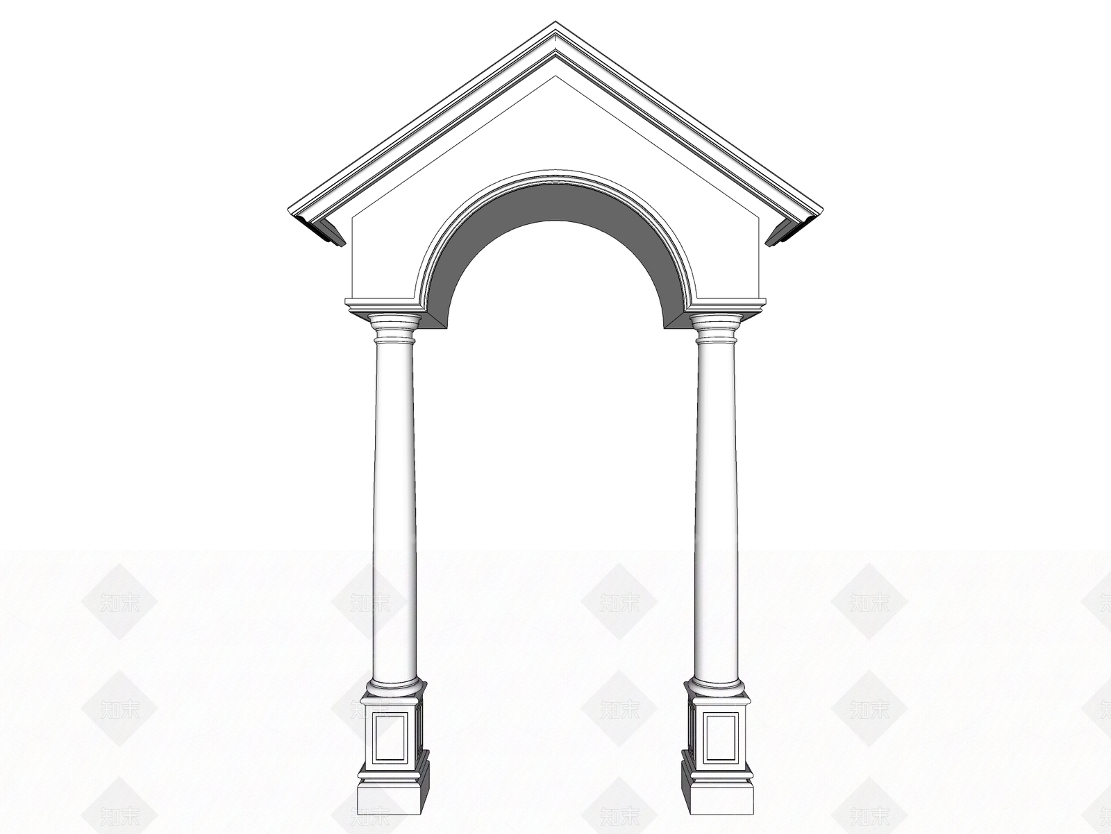 欧式门框SU模型下载【ID:991263189】