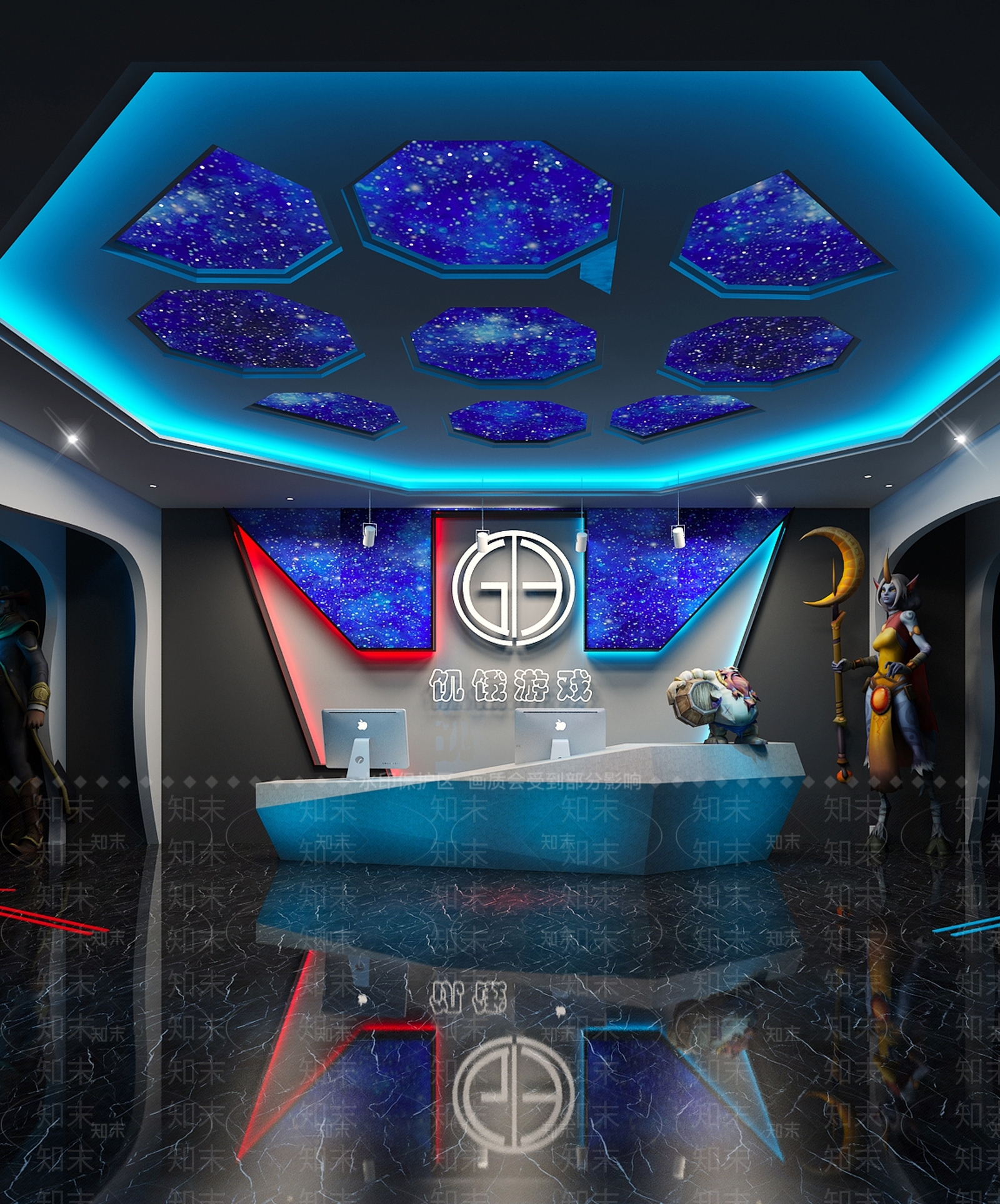 现代网吧网咖3D模型下载【ID:991274289】