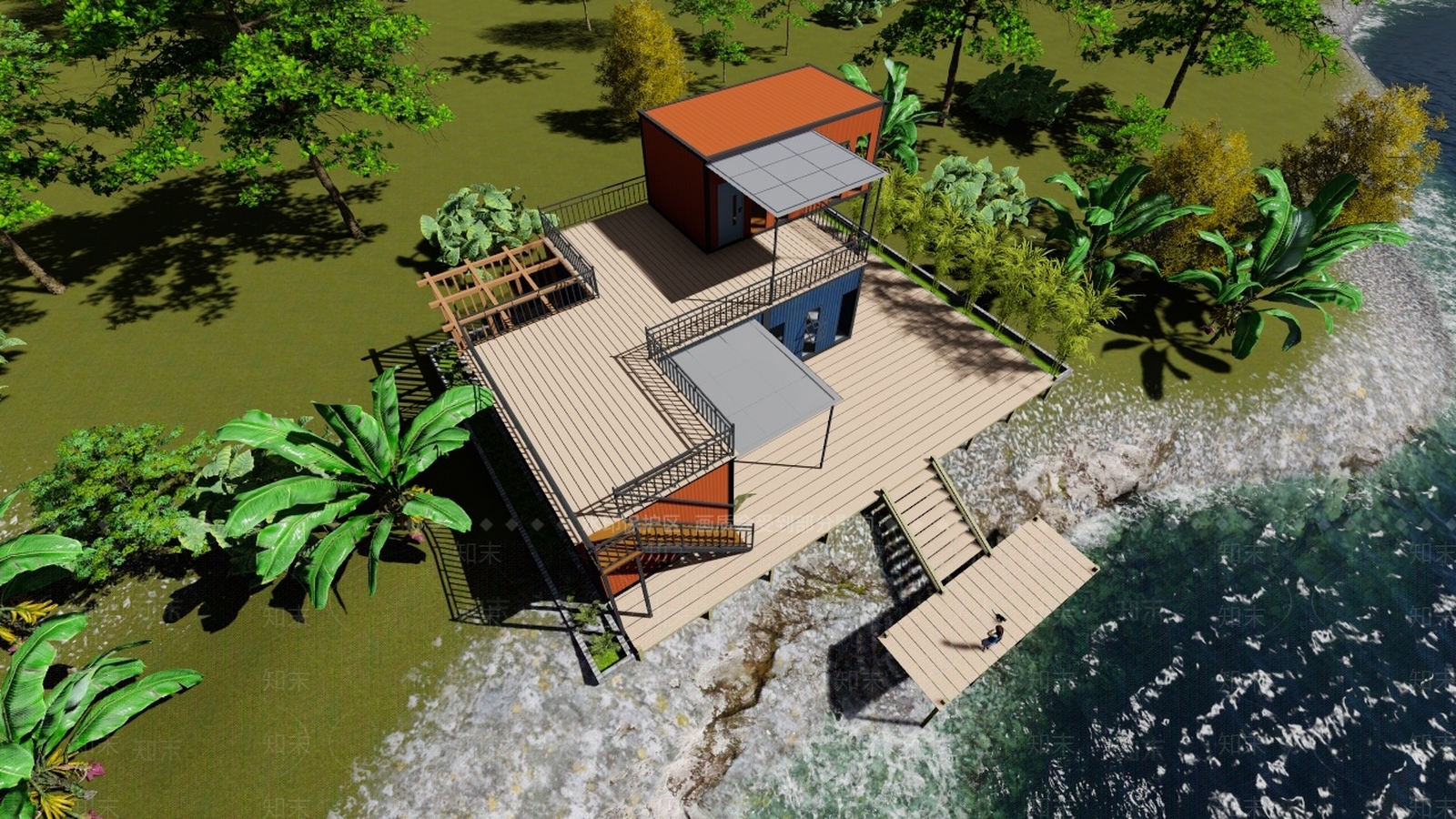 现代住宅SU模型下载【ID:291279639】