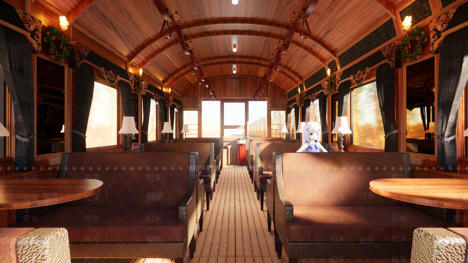 简欧轨道车SU模型下载【ID:591294702】