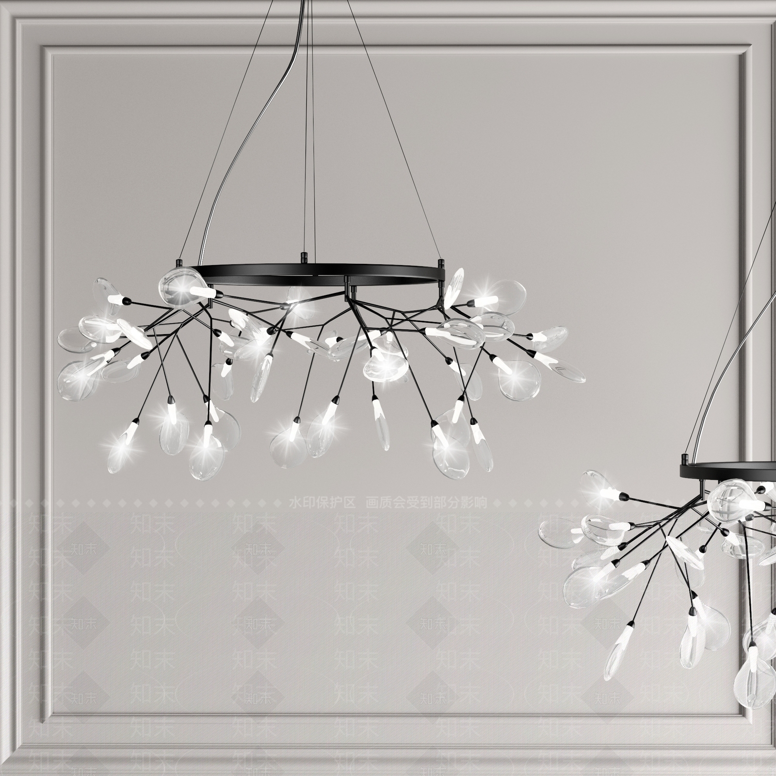 北欧吊灯3D模型下载【ID:591297845】