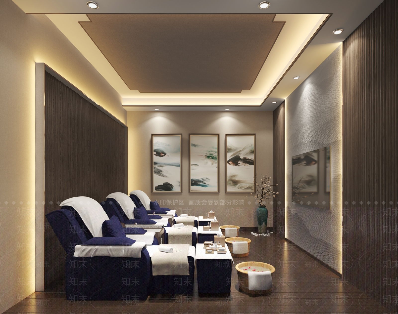 新中式足浴会所3D模型下载【ID:791312194】