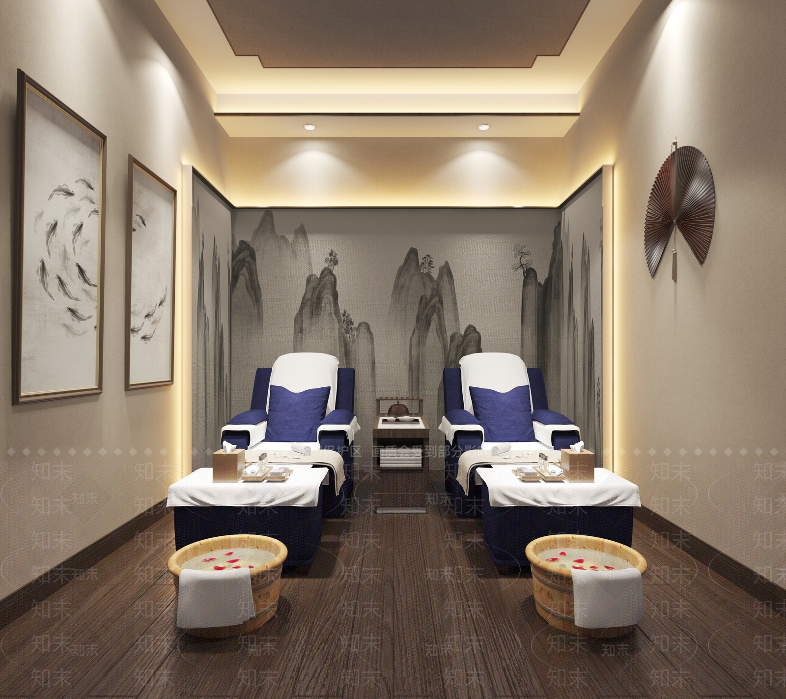 新中式足浴会所3D模型下载【ID:791312194】