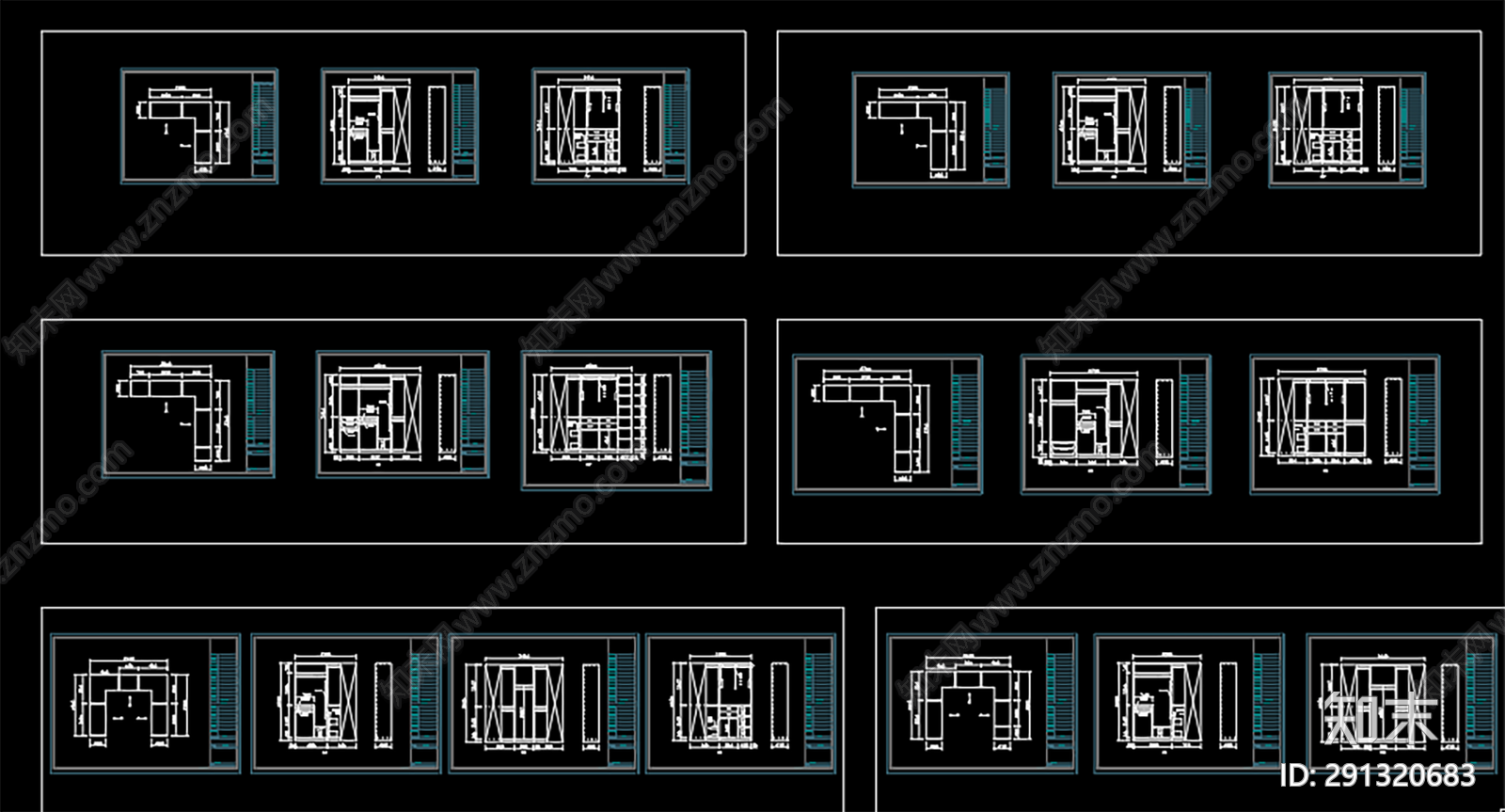 衣柜施工图下载【ID:291320683】