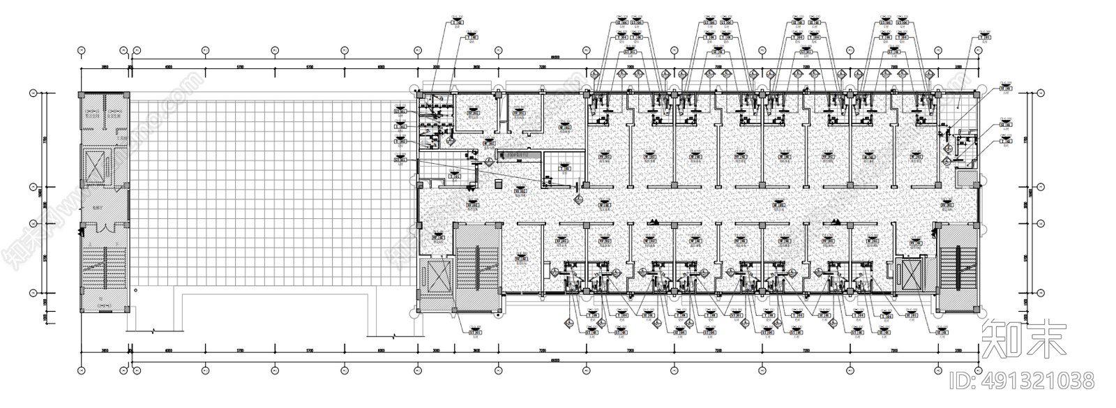 住院楼cad施工图下载【ID:491321038】