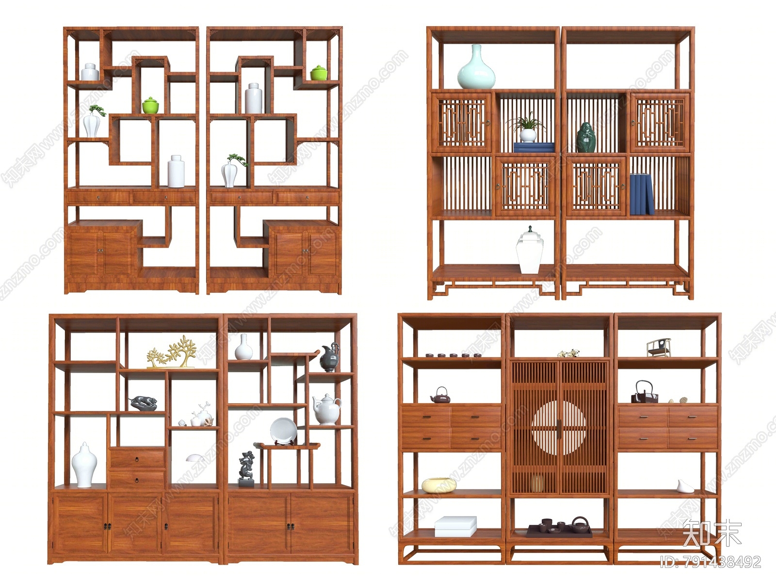 中式博古架SU模型下载【ID:791438492】