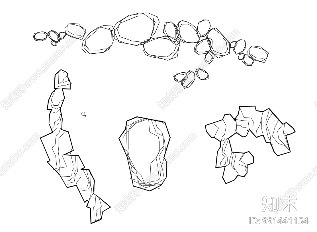 造景石头施工图下载【ID:991441154】