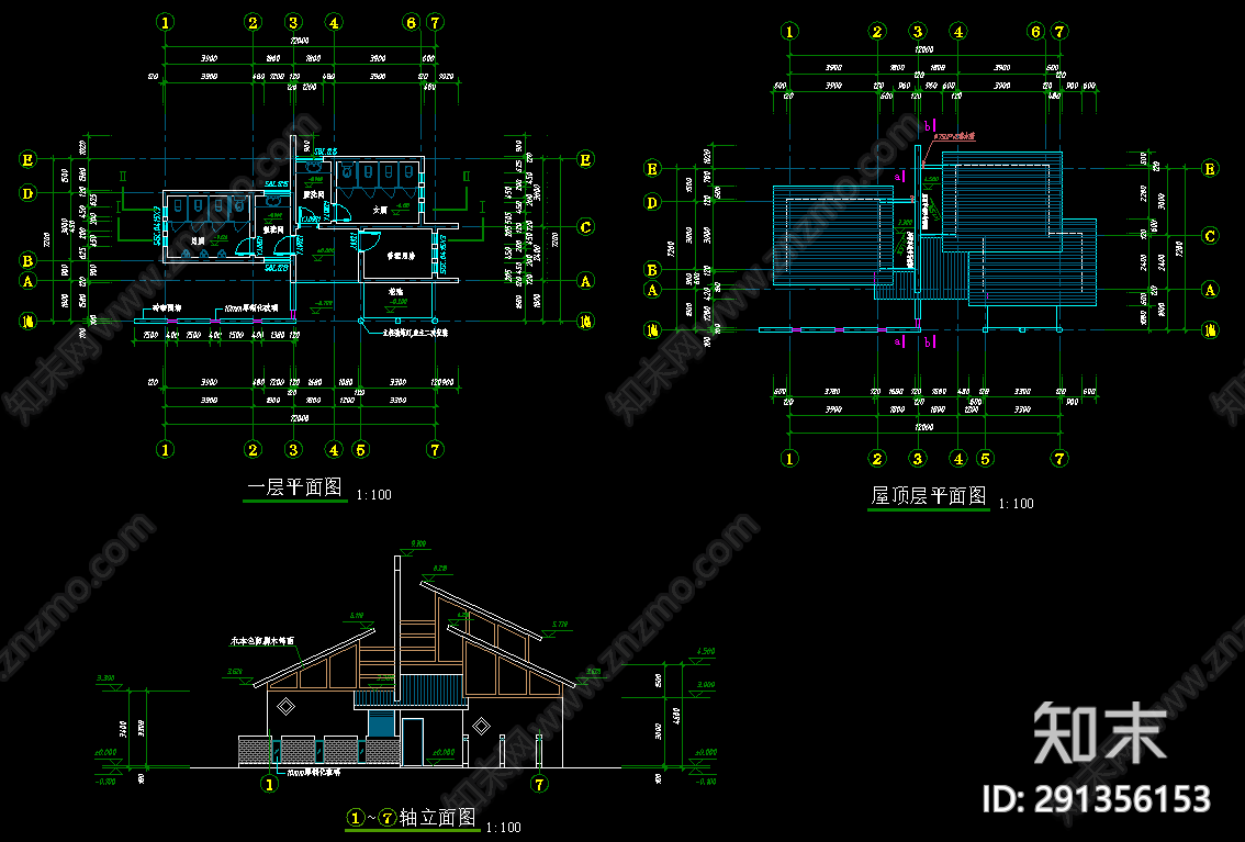 公厕cad施工图下载【ID:291356153】