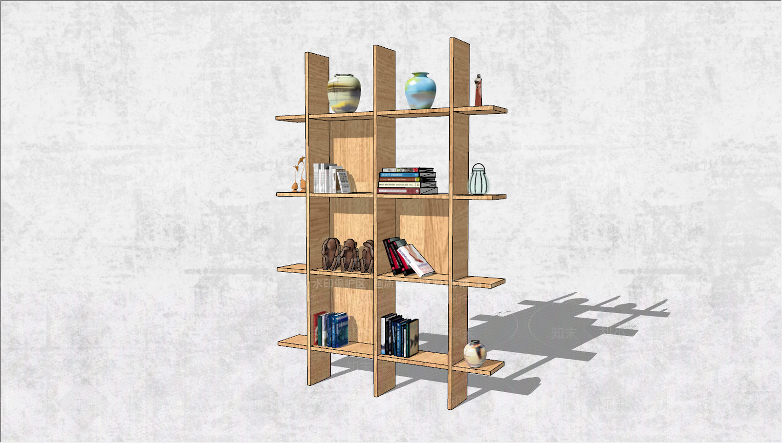 现代展示架SU模型下载【ID:291370500】