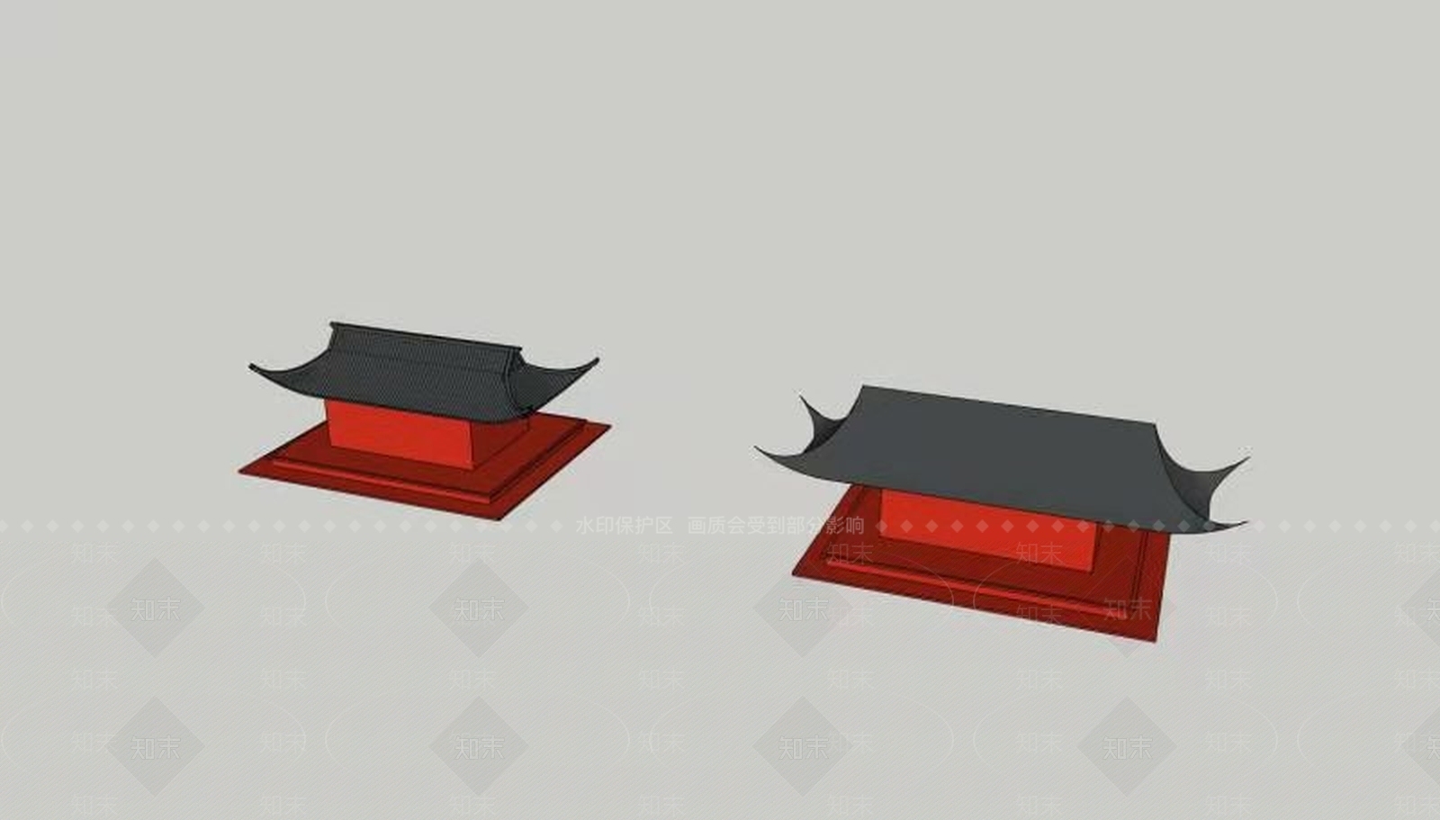 中式风格建筑SU模型下载【ID:891380499】