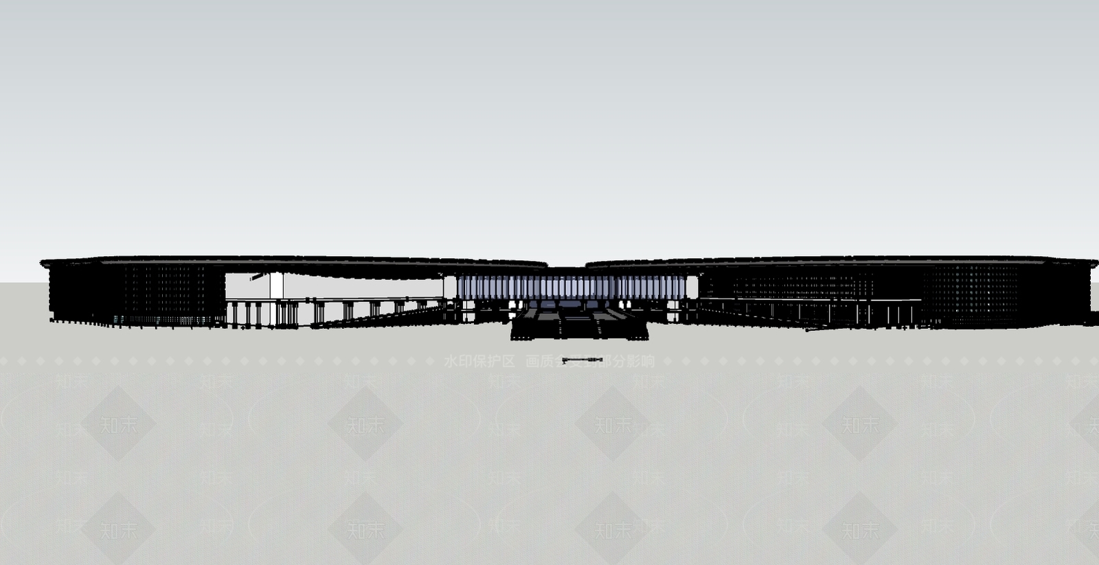 现代会展中心SU模型下载【ID:491383154】