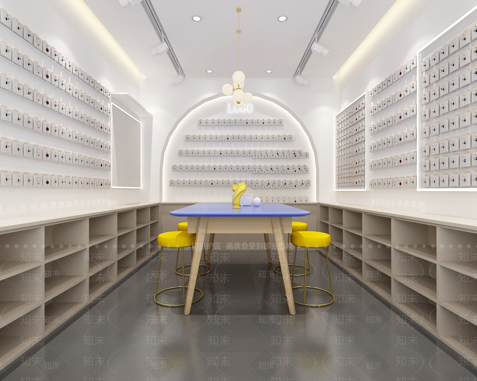 现代珠宝首饰店3D模型下载【ID:391402408】