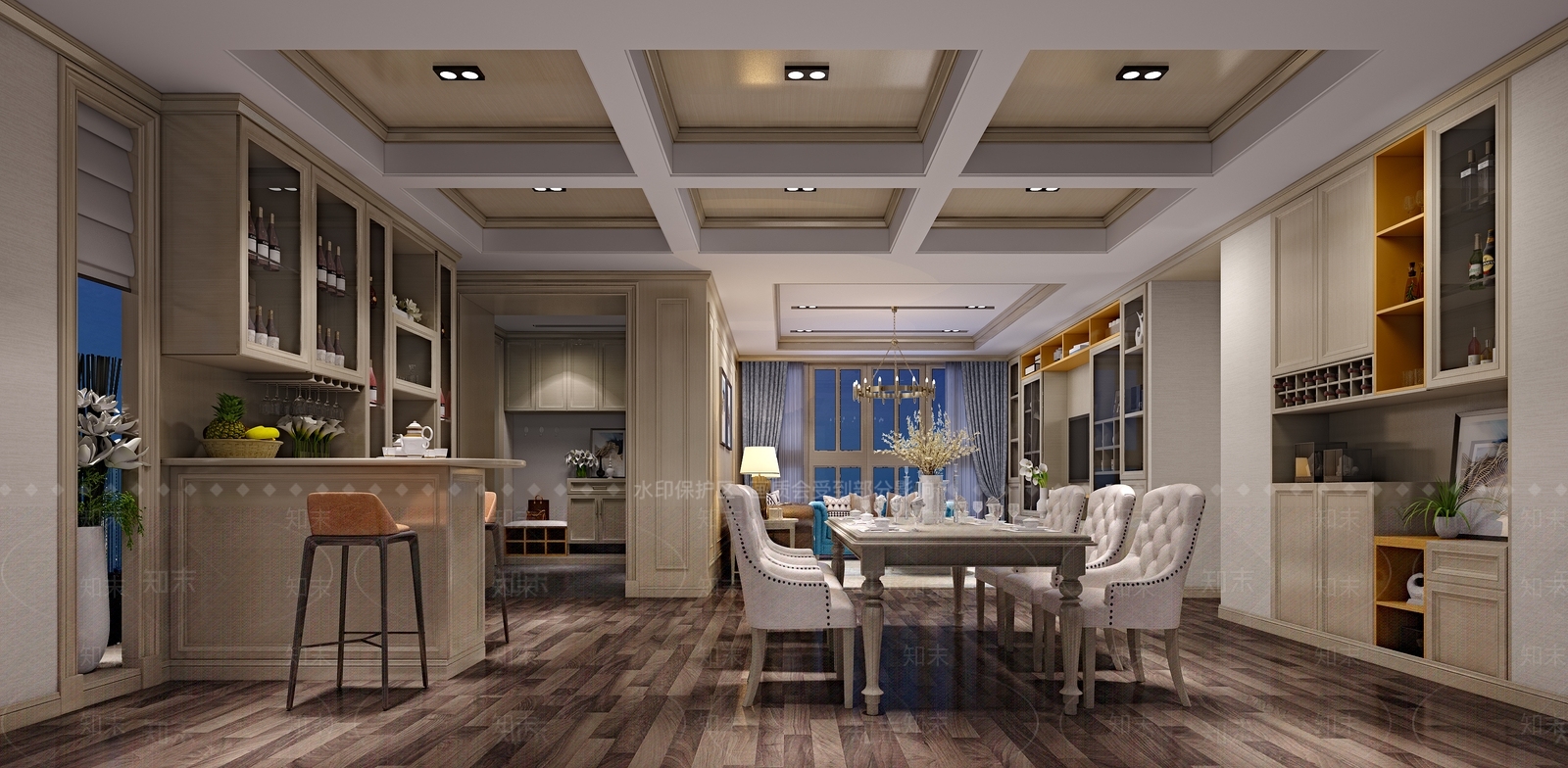 美式家居展厅3D模型下载【ID:391422641】