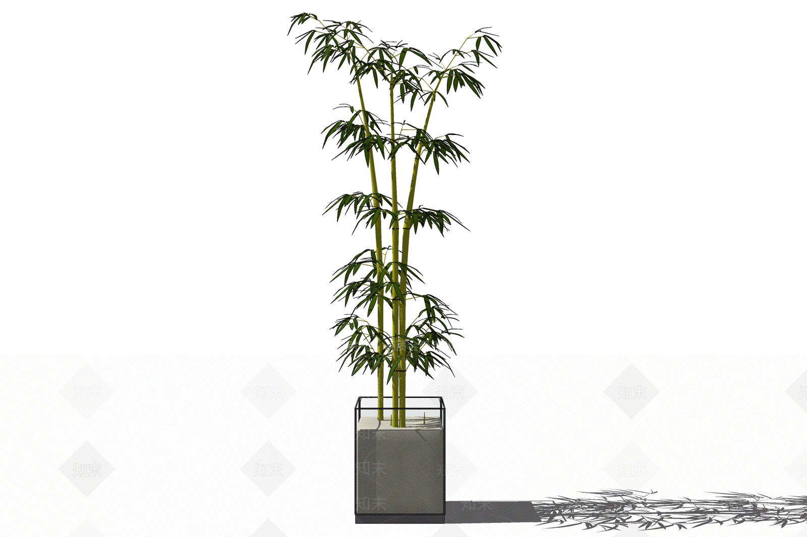 现代竹子SU模型下载【ID:191446721】