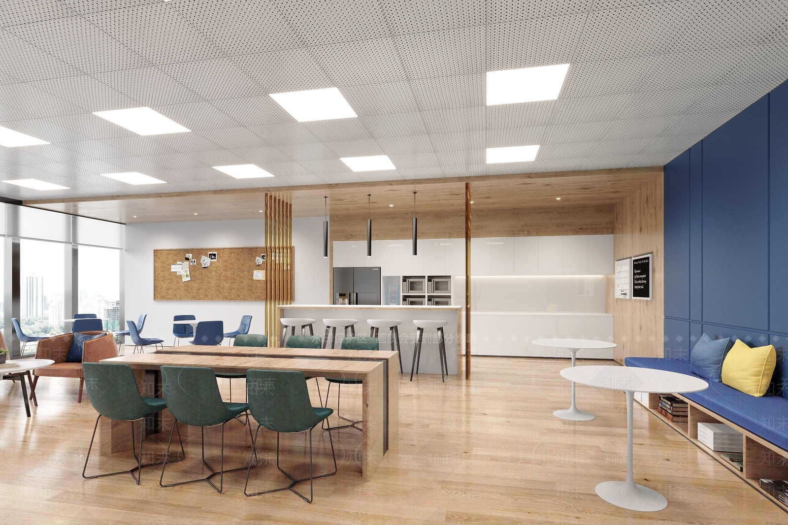 现代办公室茶水间3D模型下载【ID:691472590】