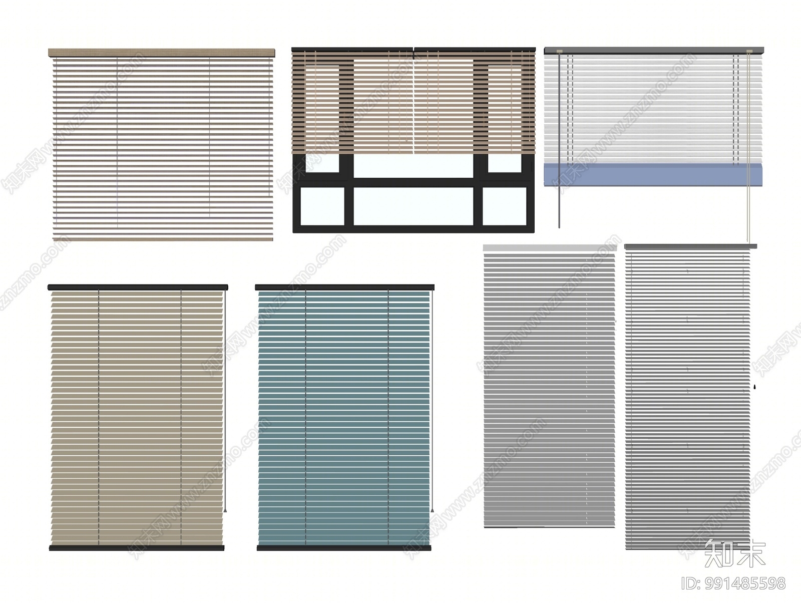 现代百叶帘SU模型下载【ID:991485598】