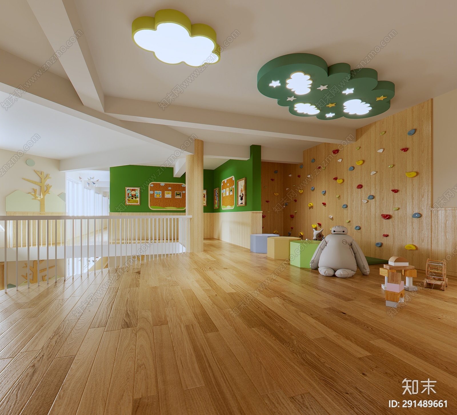 现代幼儿园大厅3D模型下载【ID:291489661】