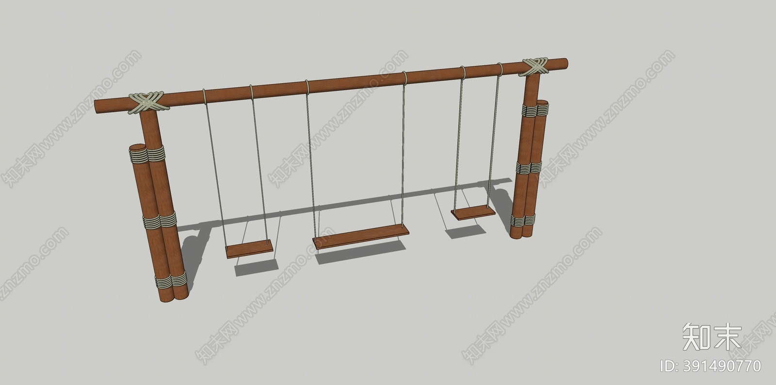 现代秋千SU模型下载【ID:391490770】