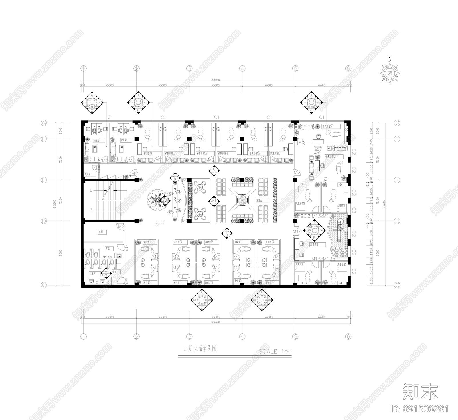 现代牙科医院cad施工图下载【ID:891508281】