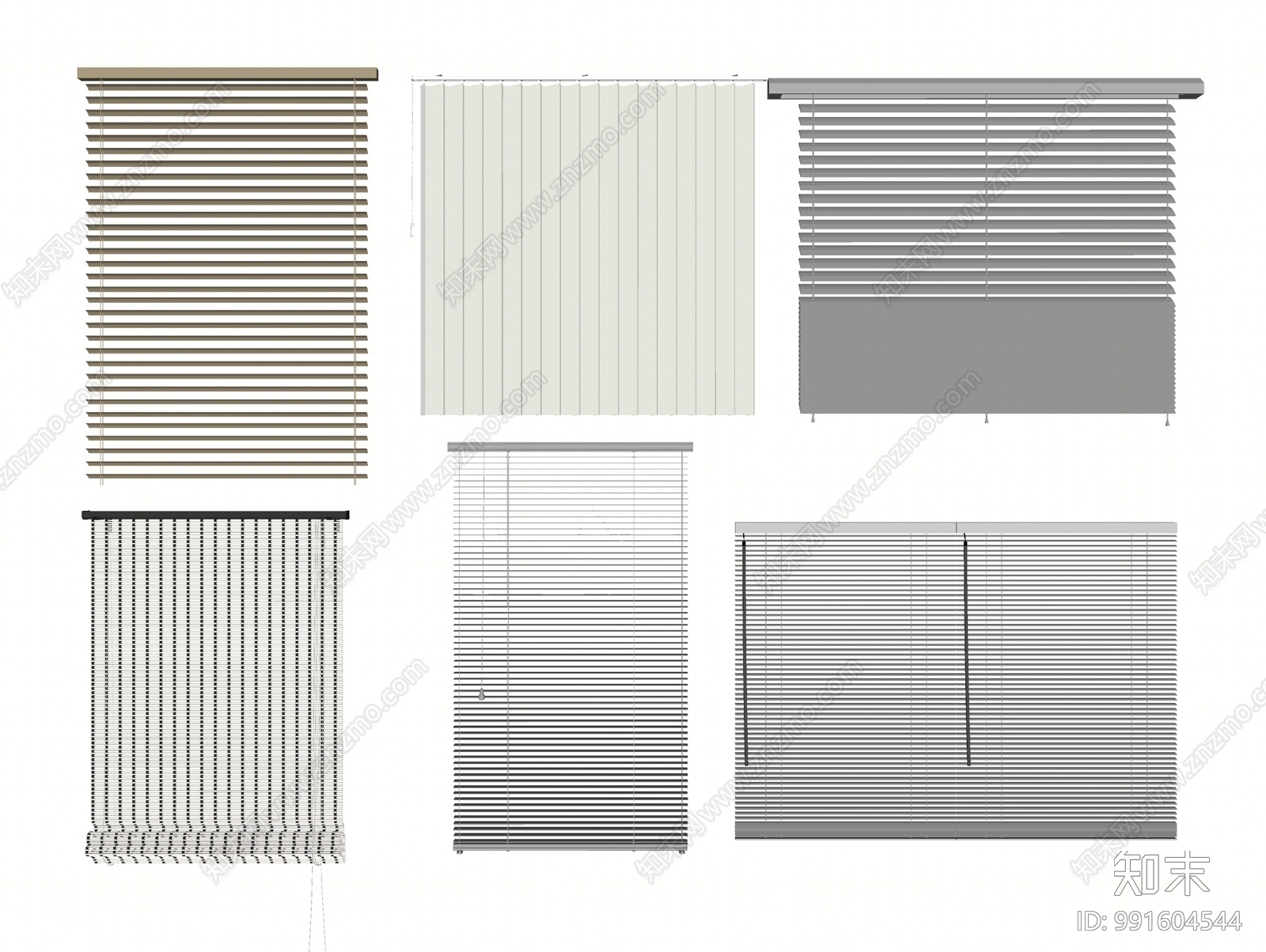 现代百叶帘SU模型下载【ID:991604544】