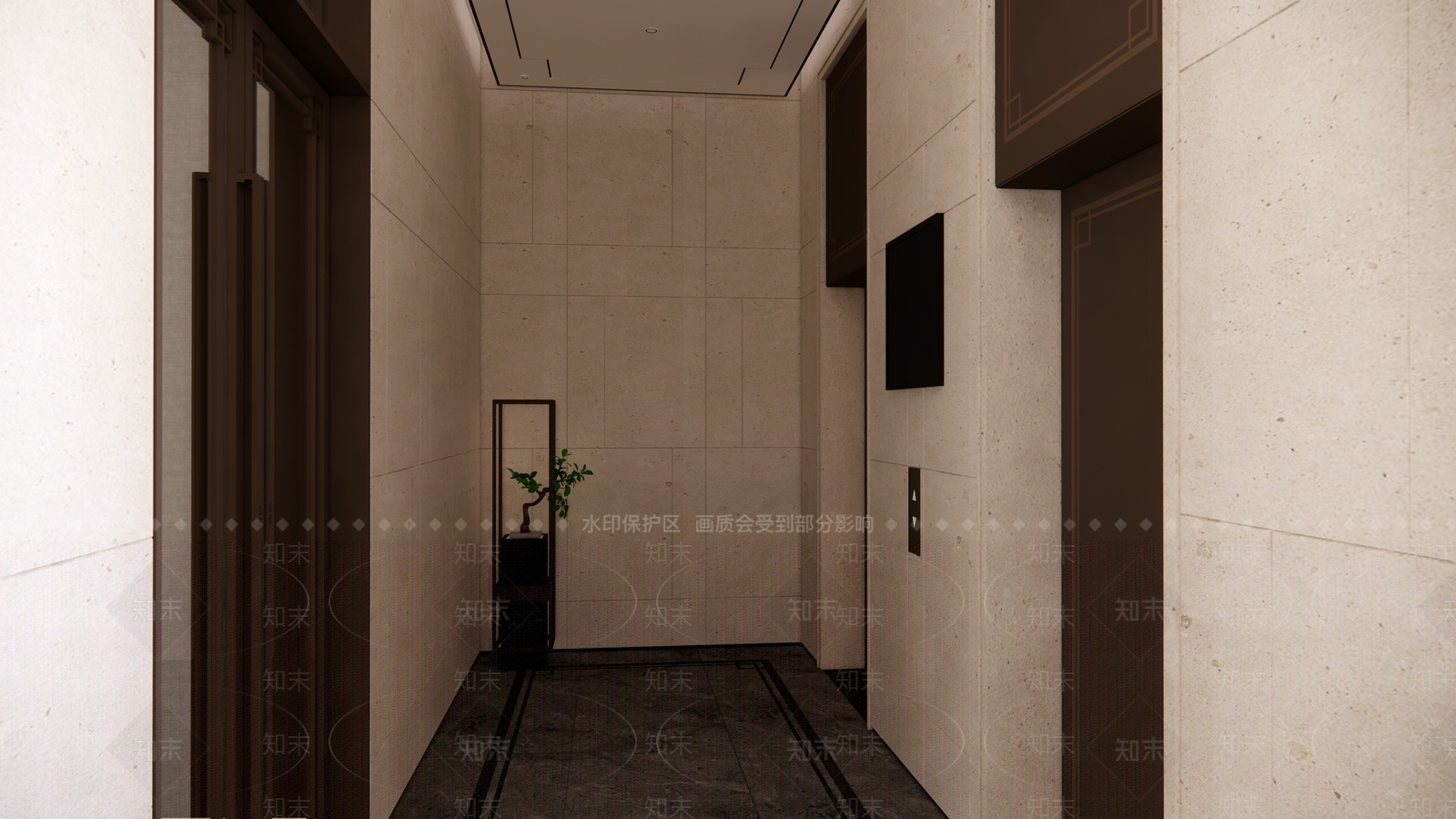现代公共空间SU模型下载【ID:891616539】