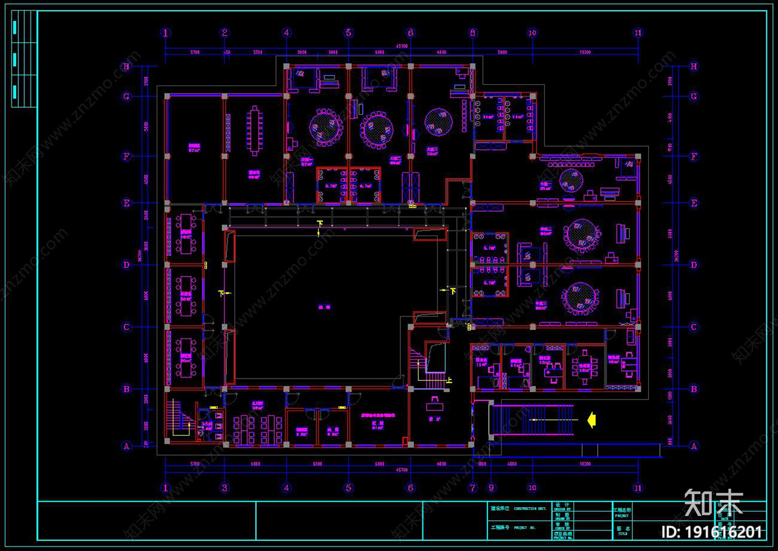 幼儿园cad施工图下载【ID:191616201】