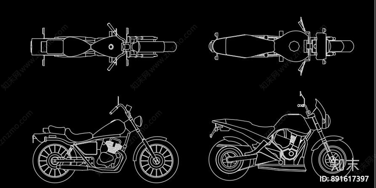摩托车施工图下载【ID:891617397】