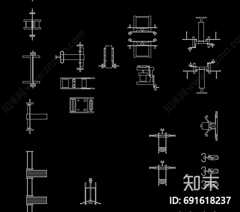 健身房cad施工图下载【ID:691618237】
