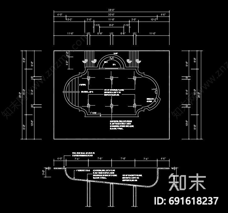 健身房cad施工图下载【ID:691618237】