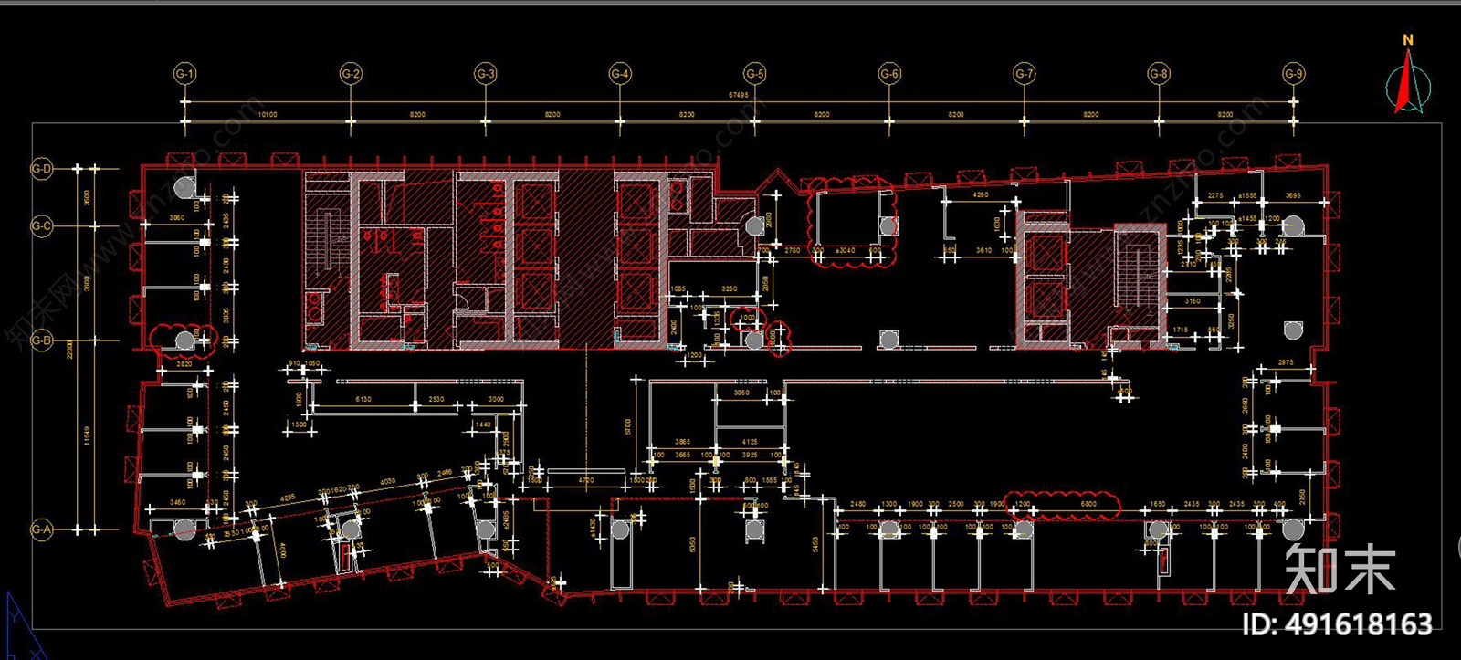 办公室cad施工图下载【ID:491618163】