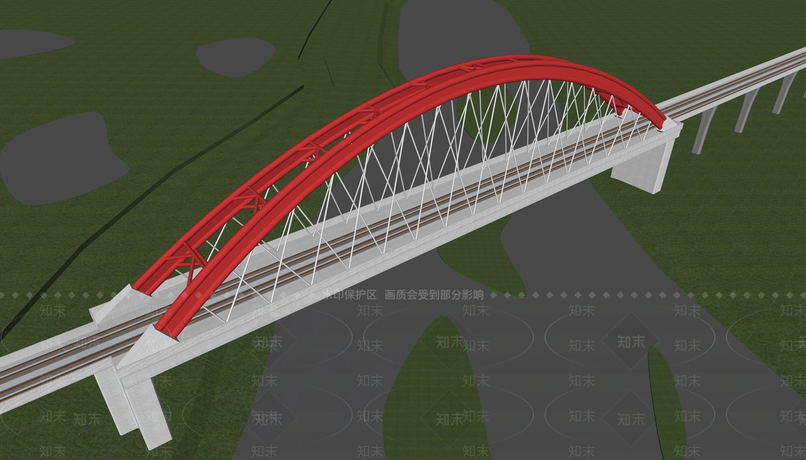 现代桥SU模型下载【ID:791666780】